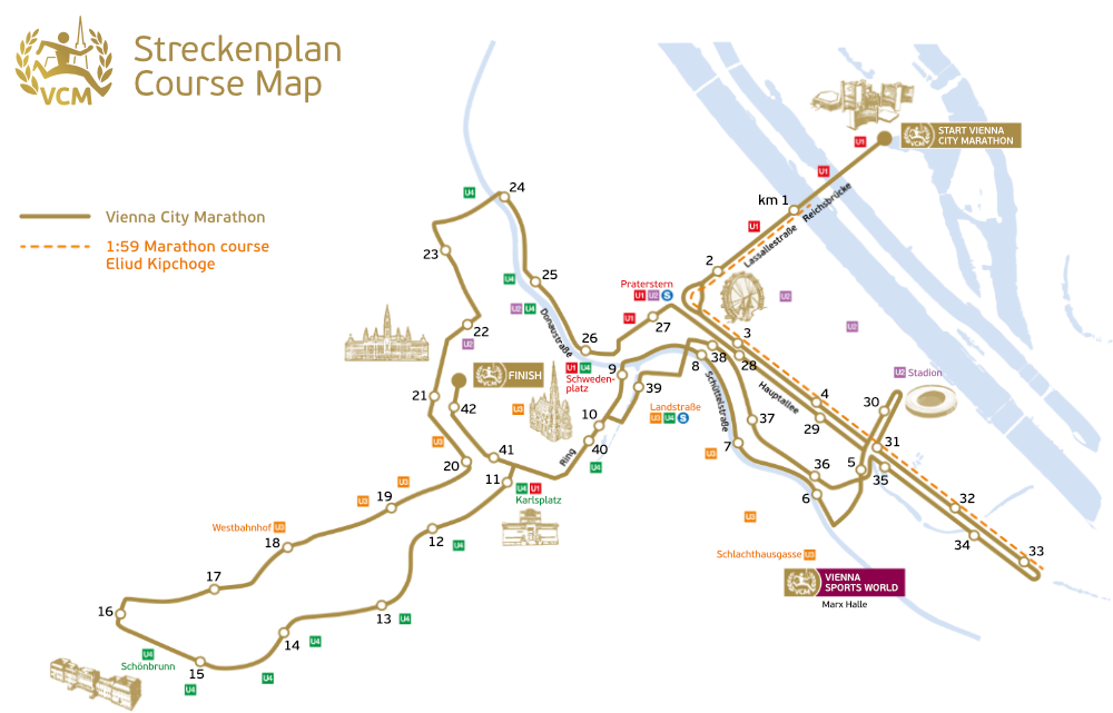 Vienna City Marathon Course Map Watch Athletics